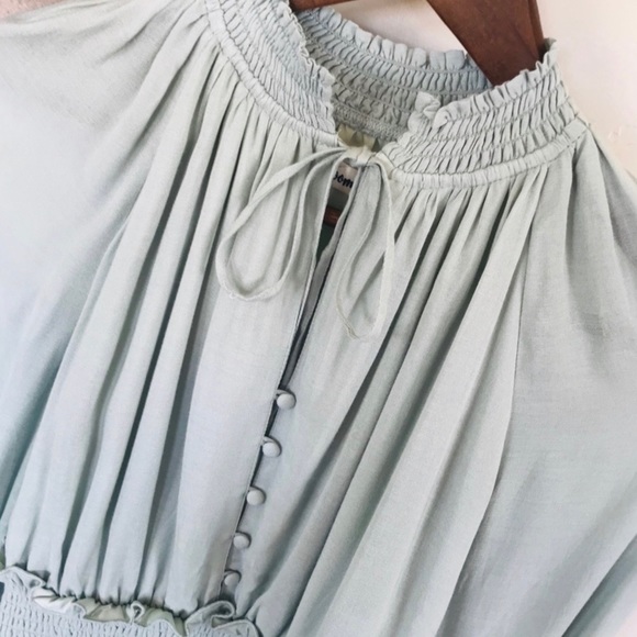 Y2K Smocked High Collar Long Sleeve Blouse - Picture 9 of 10